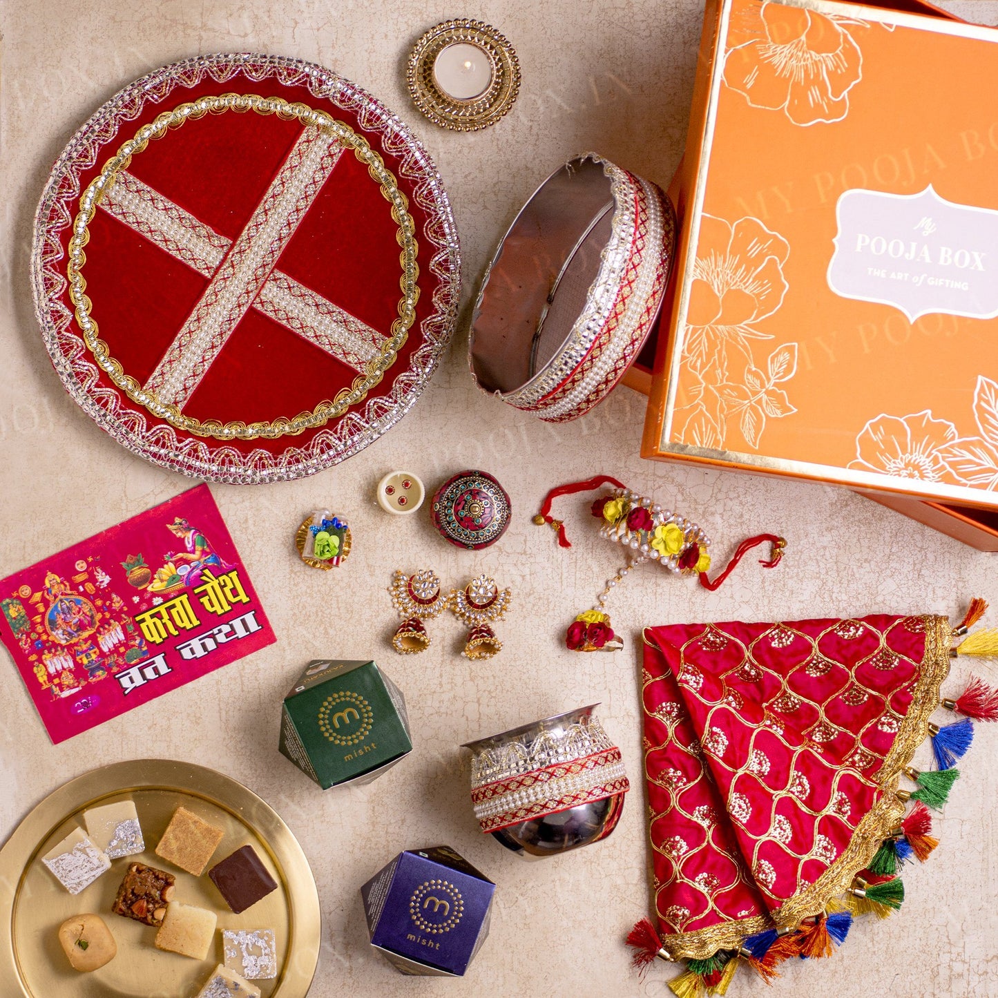 Rosa Red Gift Box for Karwa Chauth