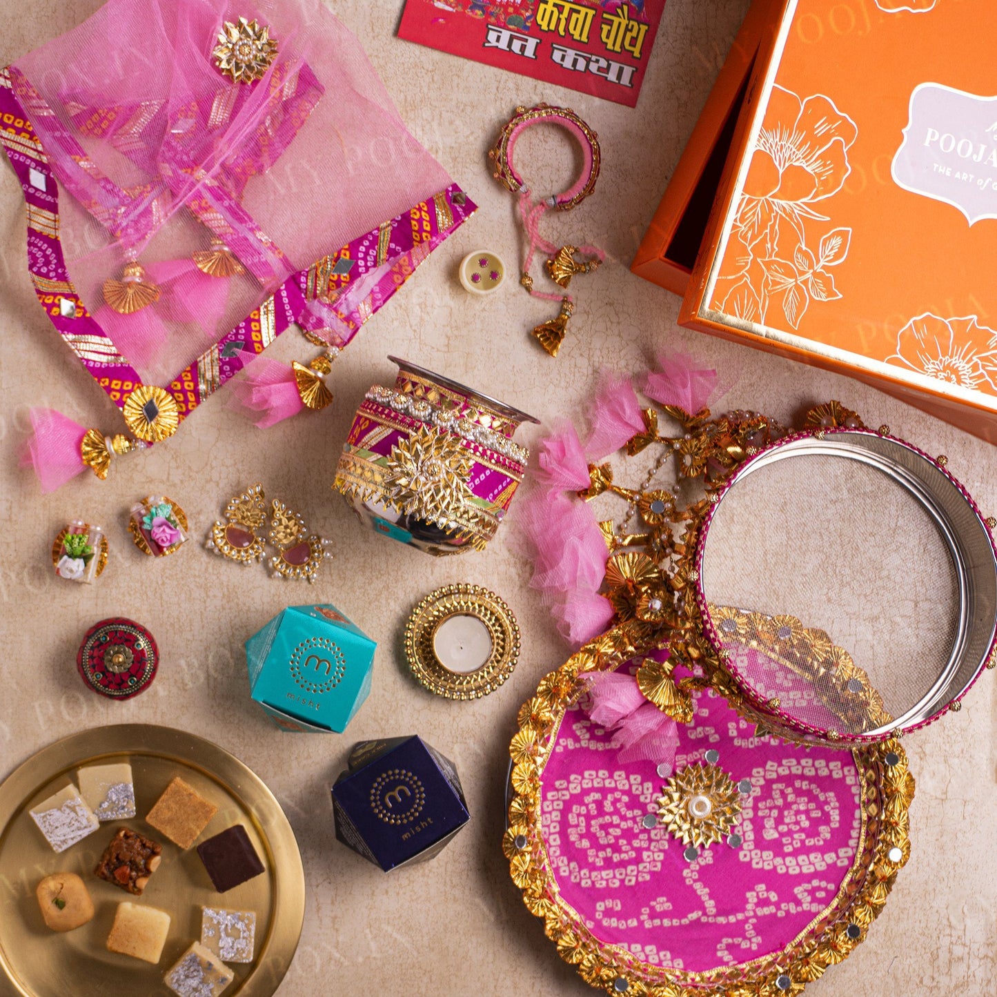 Pink Azalea Gift Box for Karwa Chauth
