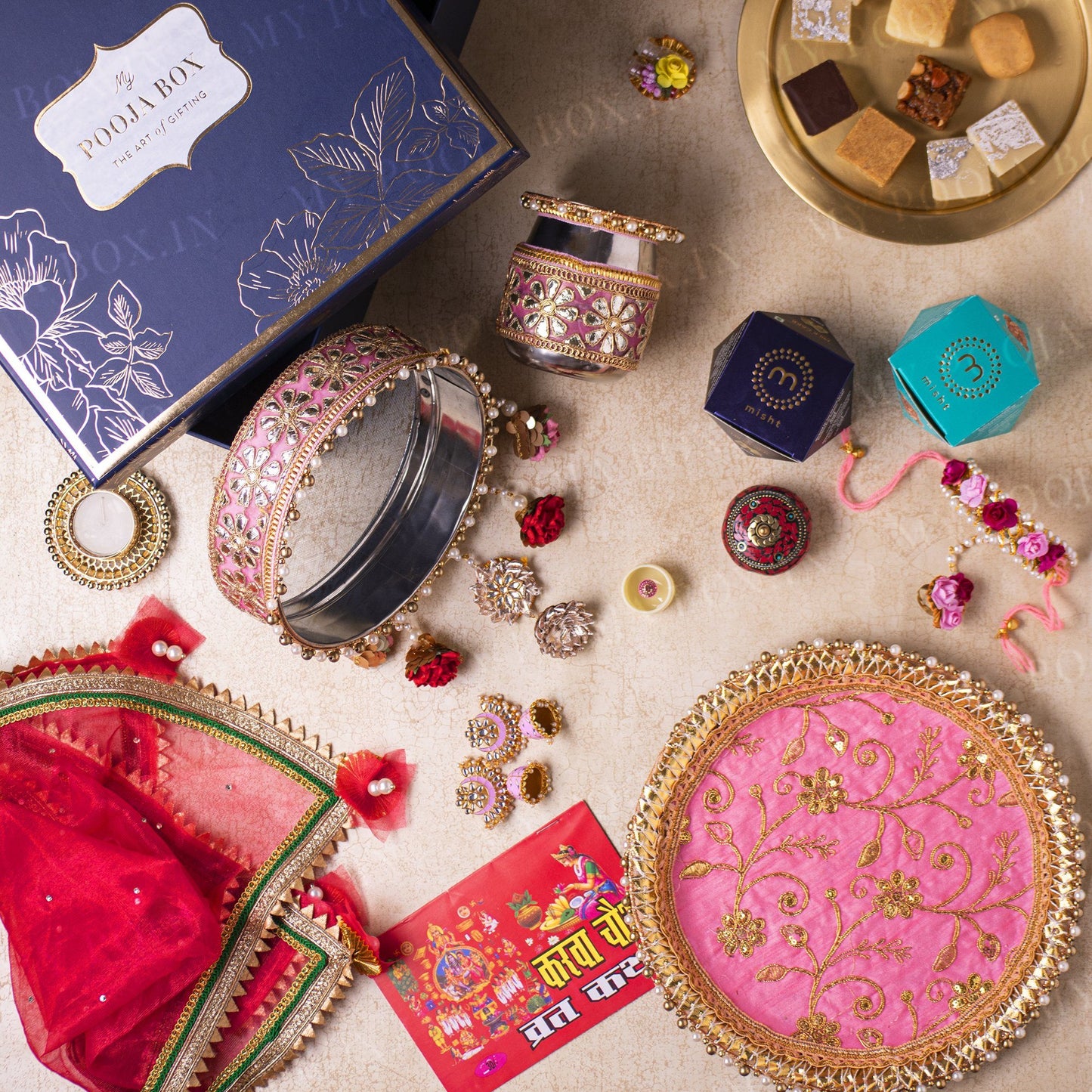 Bridal Flora Gift Box for Karwa Chauth