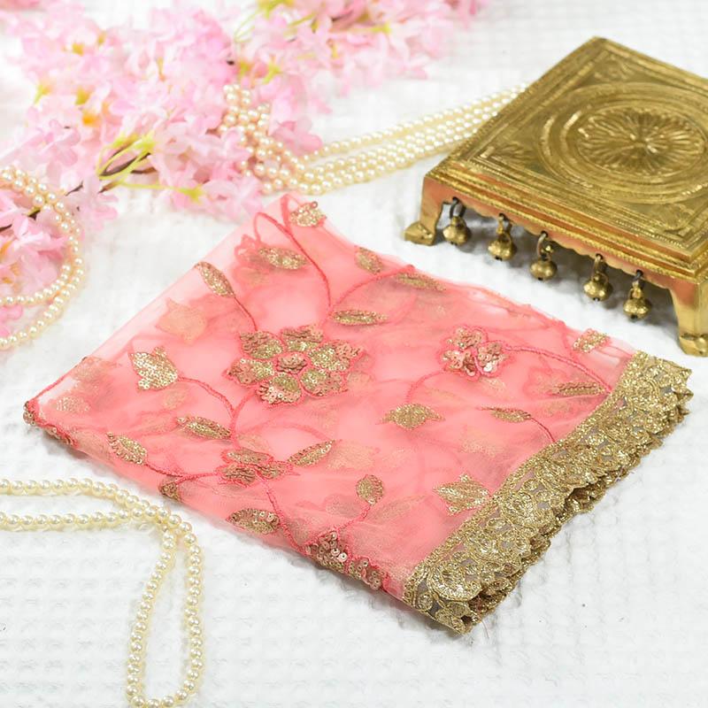 Beautiful Peach Chowki Cover