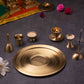 Antique Brass Pooja Thali (Set of 7)