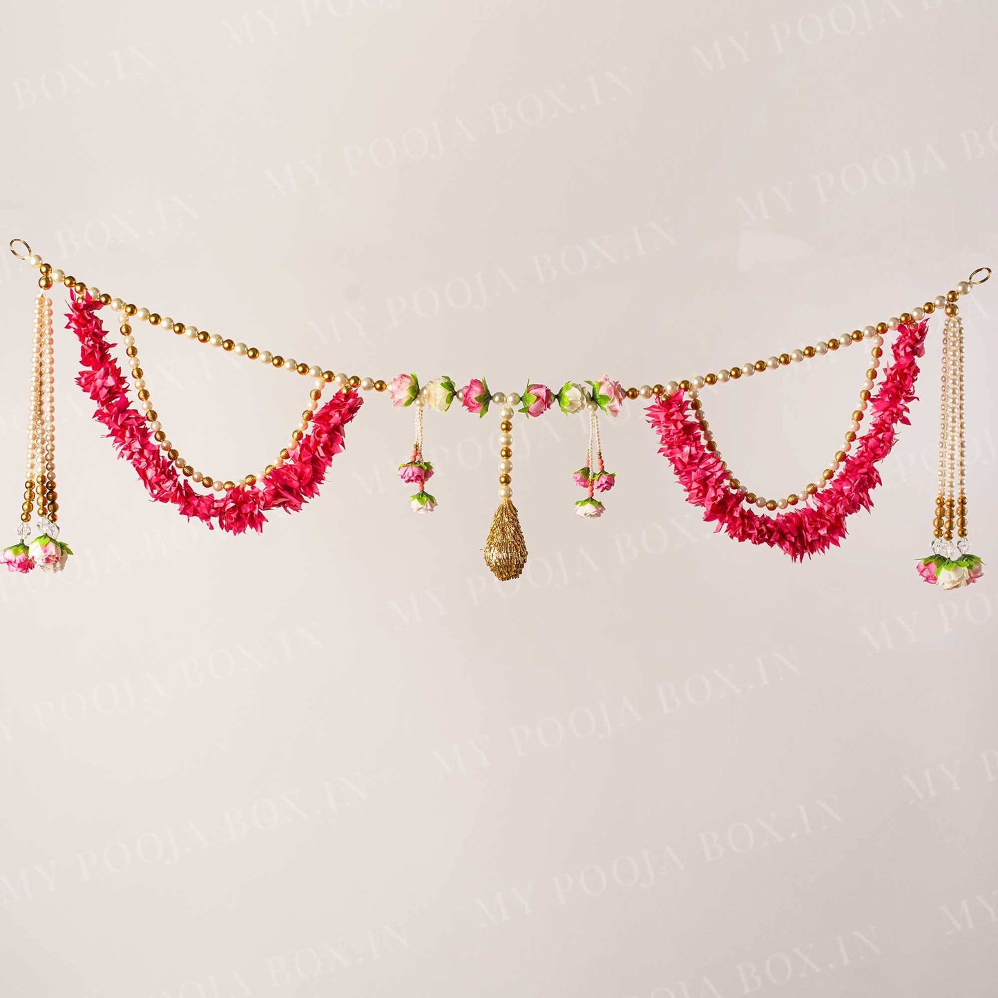 Decorative Flower and Pearls Toran