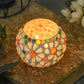 Colorful Floral Polka Dots Mosaic Glass T-light Candle Holder