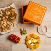 Tangerine Bhai Dooj Petite Box with Dry Fruits