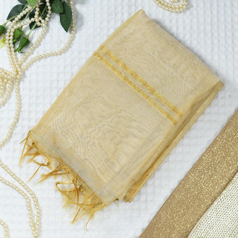 Stunning Banarasi Silk Beige Dupatt