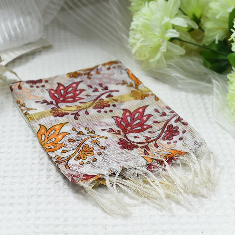 Elegant Floral Pattern Kota Check Dupatta