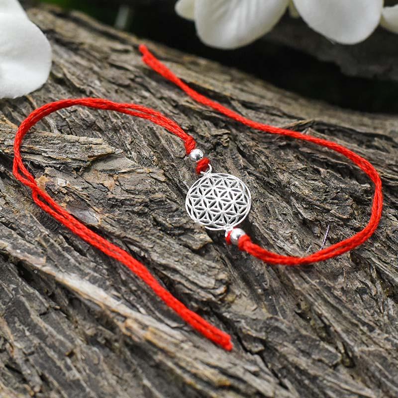 925 Silver Flower Of Life Rakhi