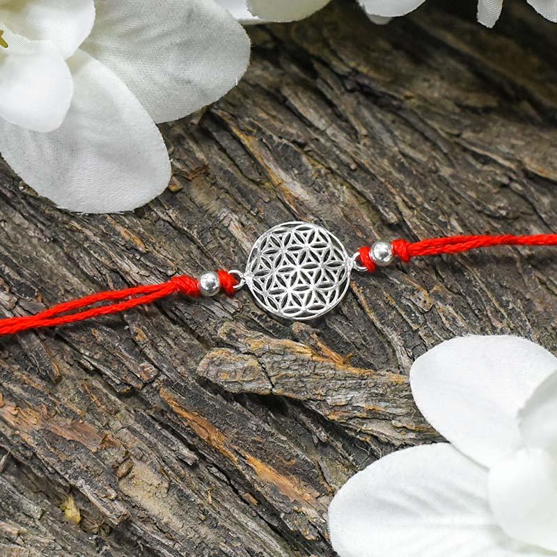 925 Silver Flower Of Life Rakhi