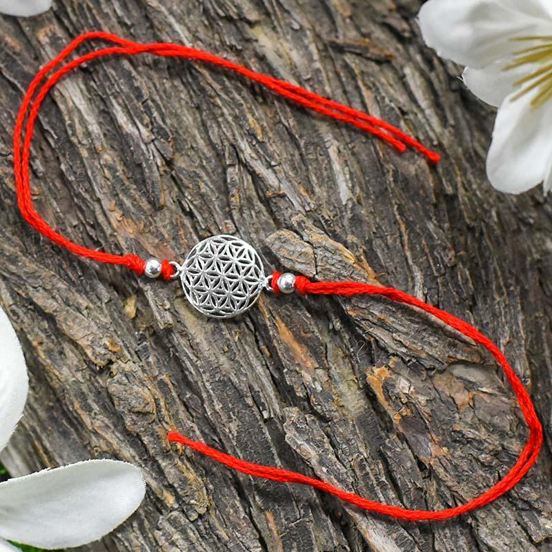 925 Silver Flower Of Life Rakhi