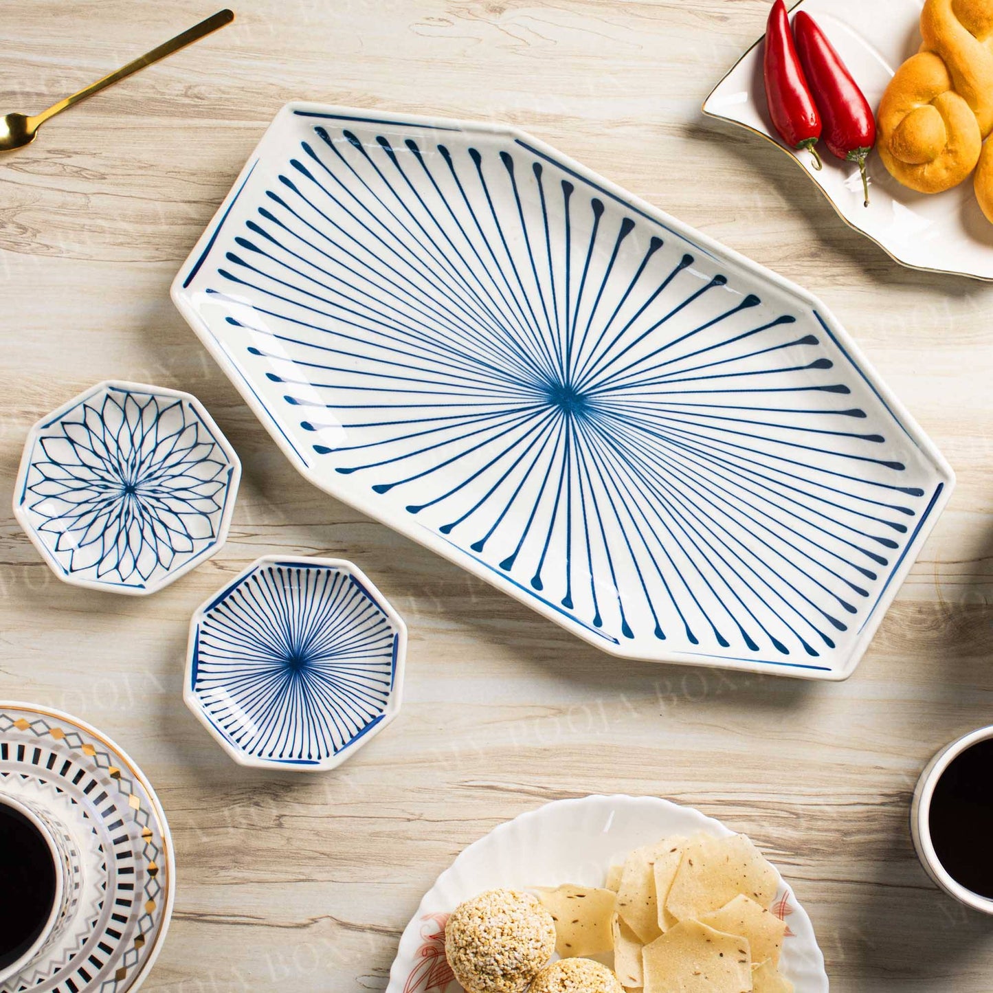 Pattern Sauce Bowls(Set of 2)