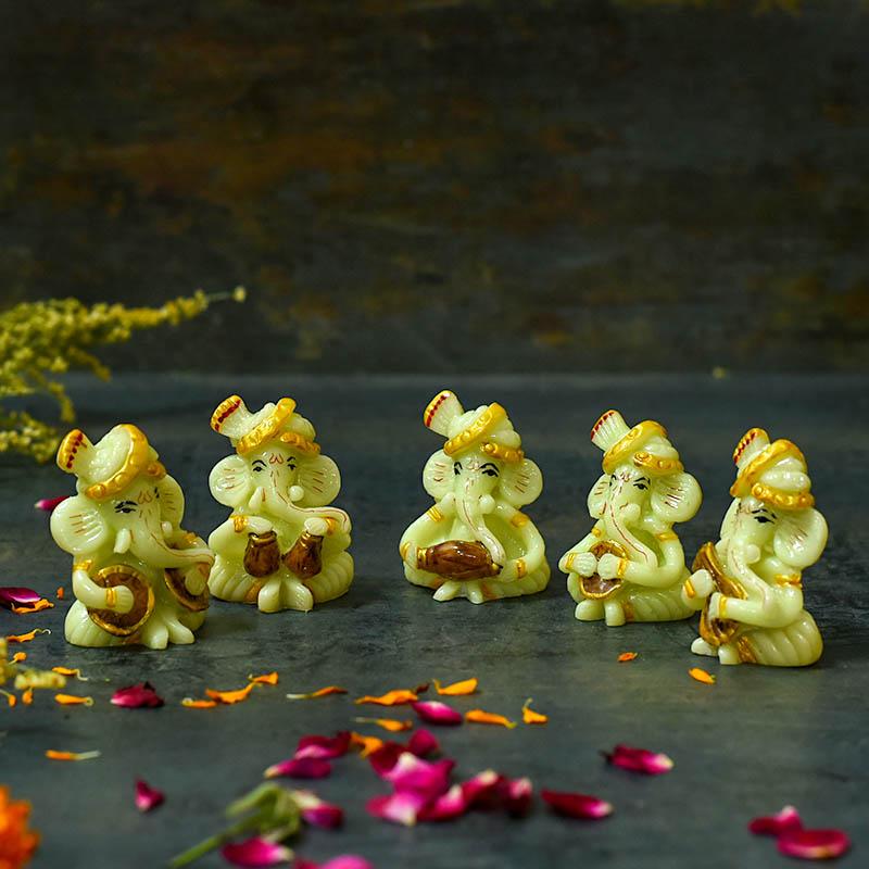 Ganesha Musical Influence Showpiece Set of 5