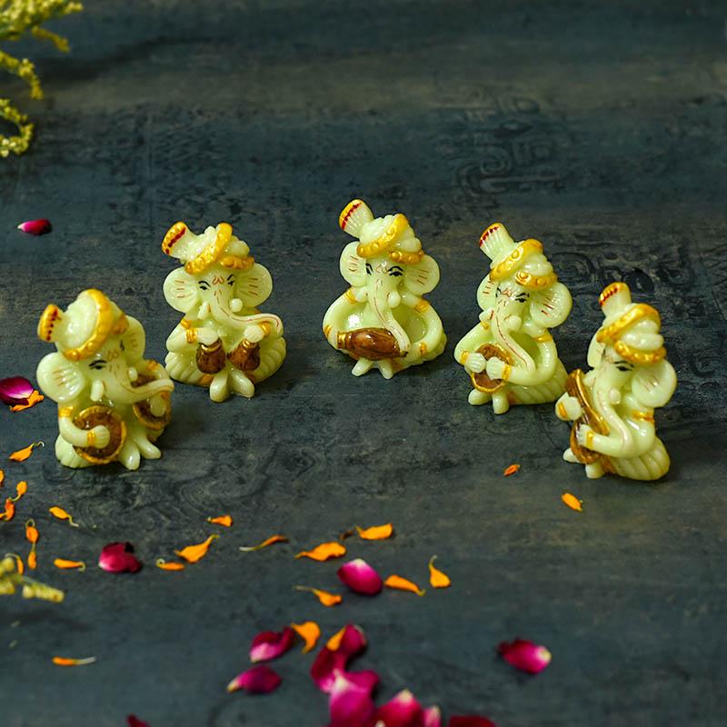Ganesha Musical Influence Showpiece Set of 5