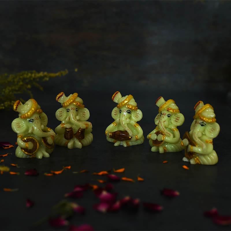 Ganesha Musical Influence Showpiece Set of 5