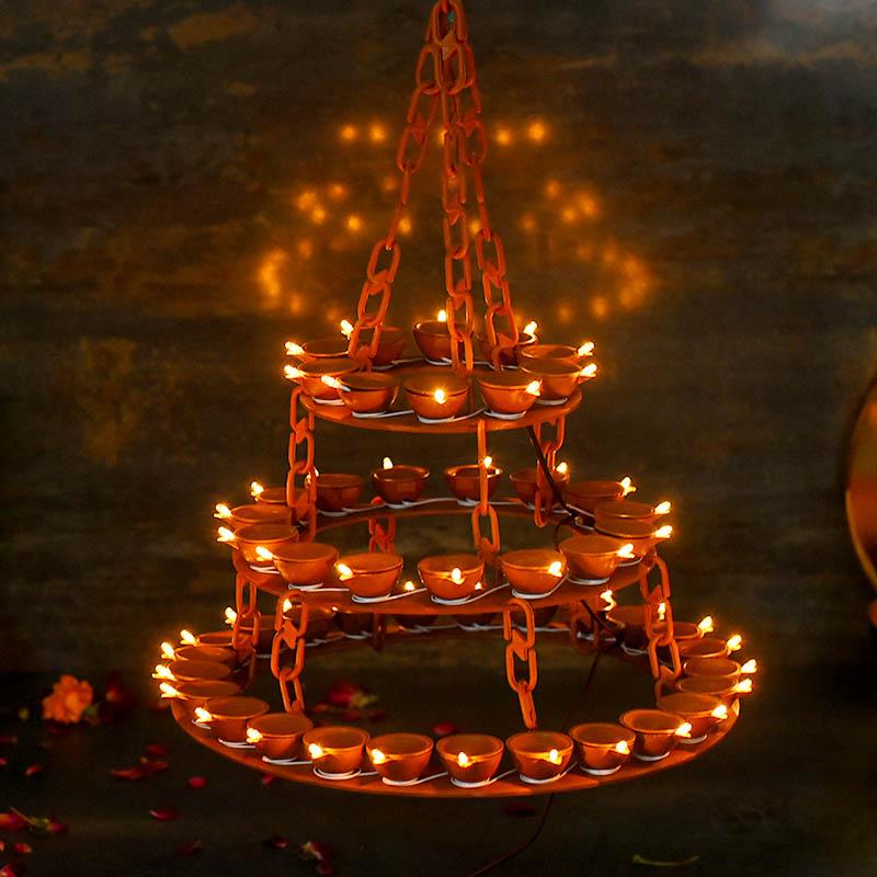 LED Traditional Diya Hanging Light