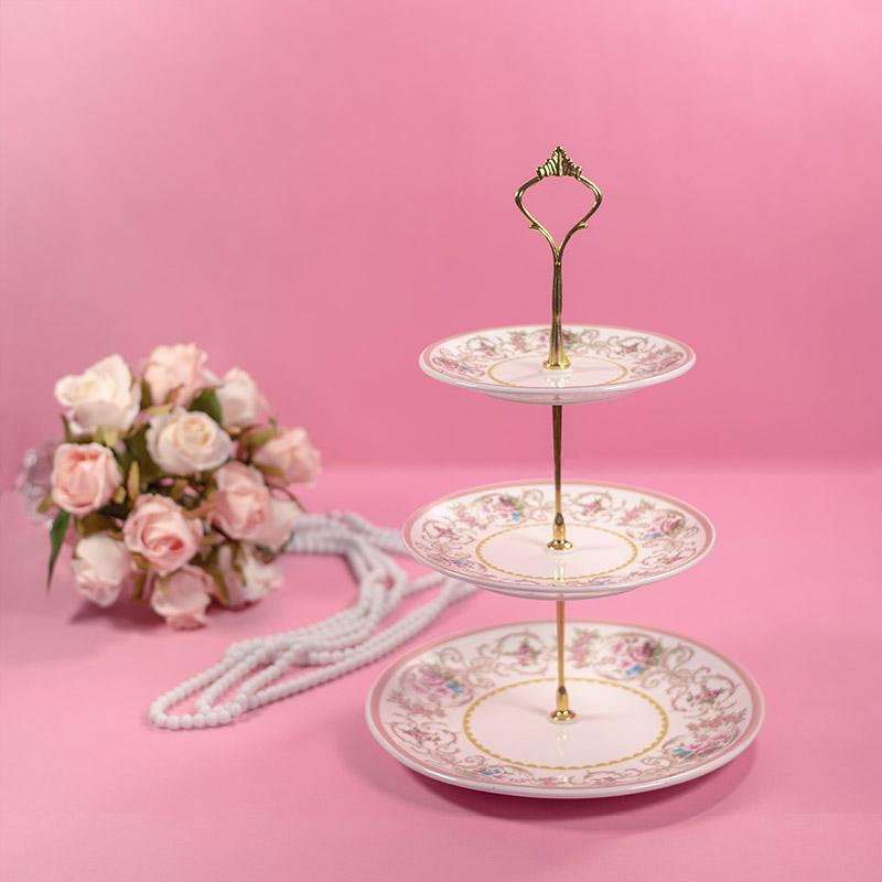 Flora 3 Tier Dessert Platter