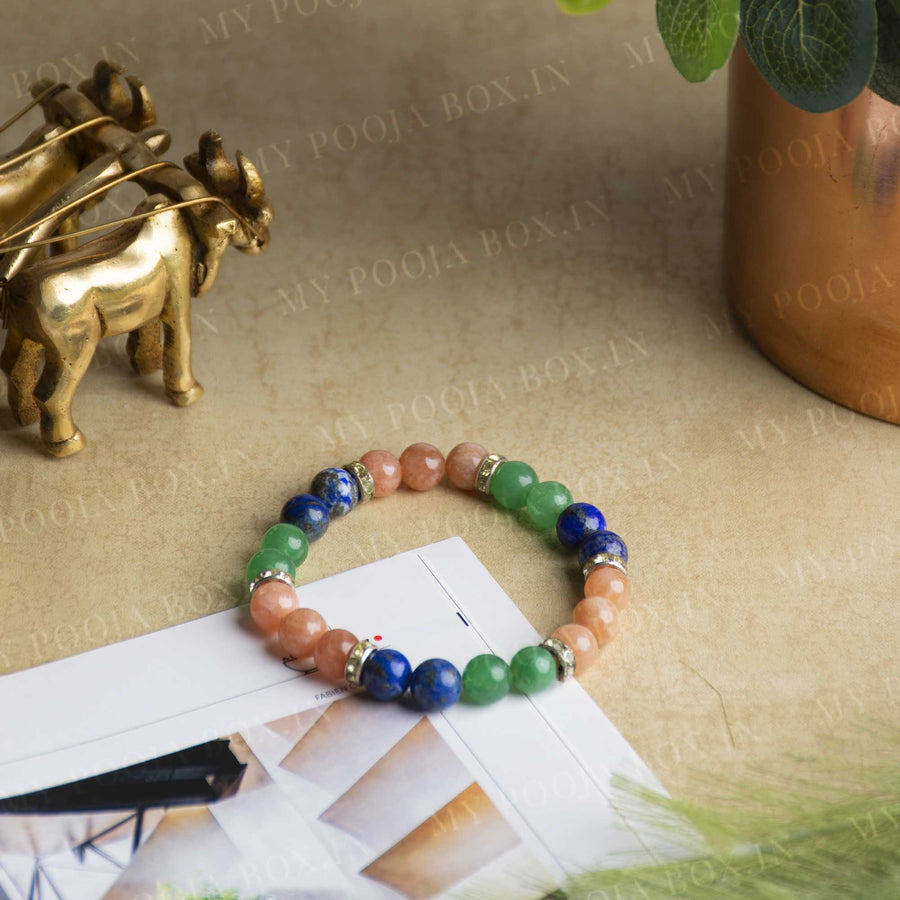 Crystal Bracelet | Buy Online Seven Chakra Chips Bracelet - Shubhanjali