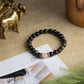 Obsidian & Rose Quartz Natural Crystal Healing Bracelet