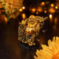 Feng Shui Golden Laughing Buddha with String of Coins for Wealth
