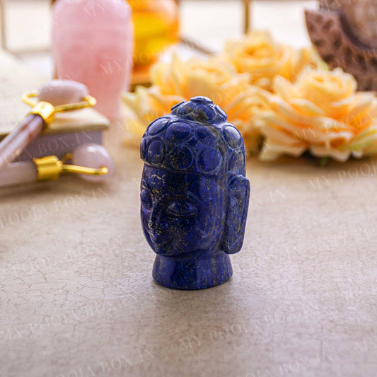 Lapis Lazuli  Natural Crystal Buddha Head