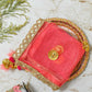 Coral Peach Thali Cover