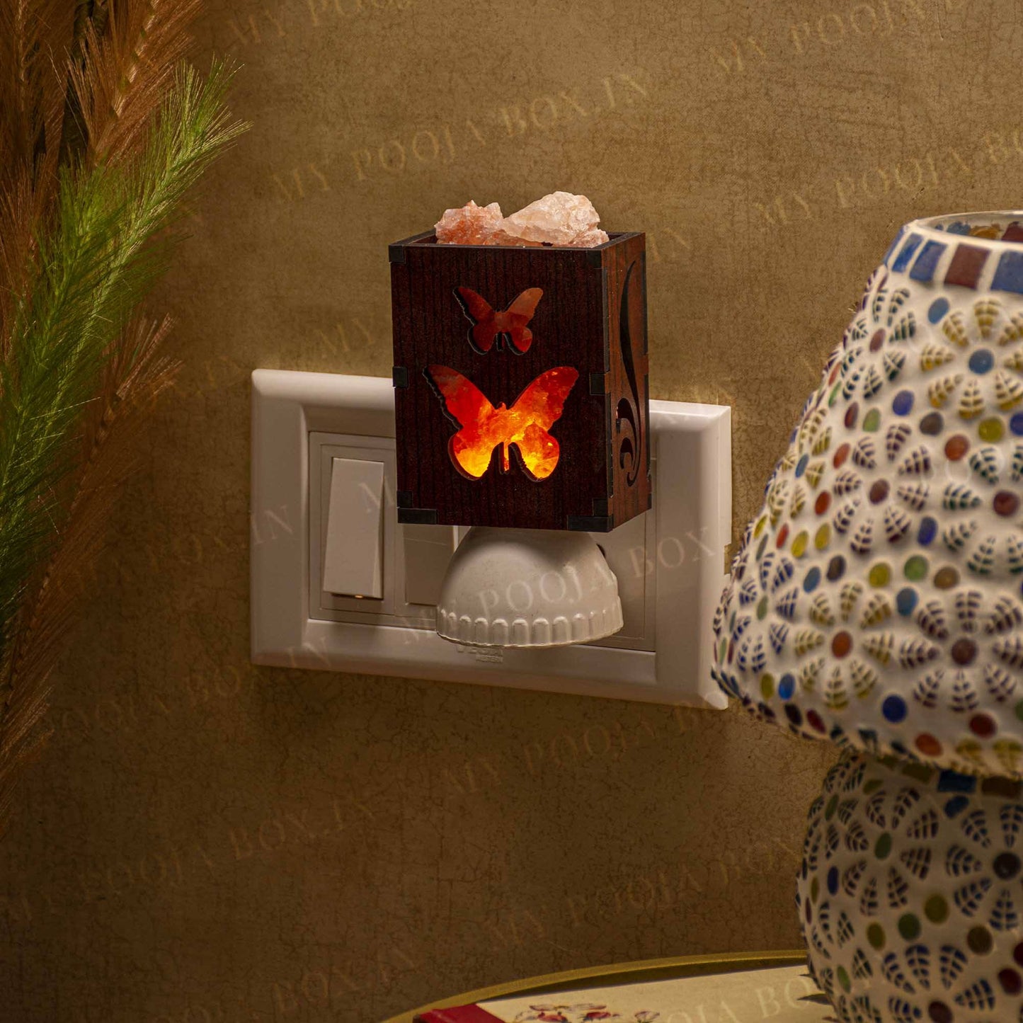 Butterfly Plug-In Himalayan Salt Lamp