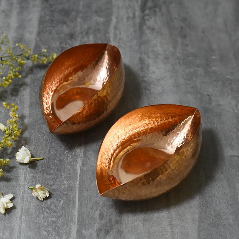 Copper Ebi Pod Small set of 2