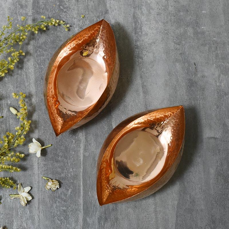 Copper Ebi Pod Small set of 2