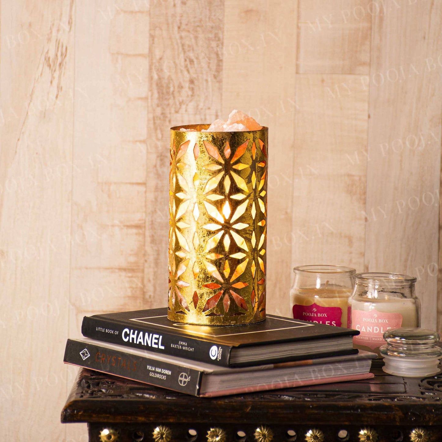 Golden Flower Himalayan Salt Lamp