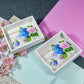 Floral Wooden Serving Tray Set Of 2