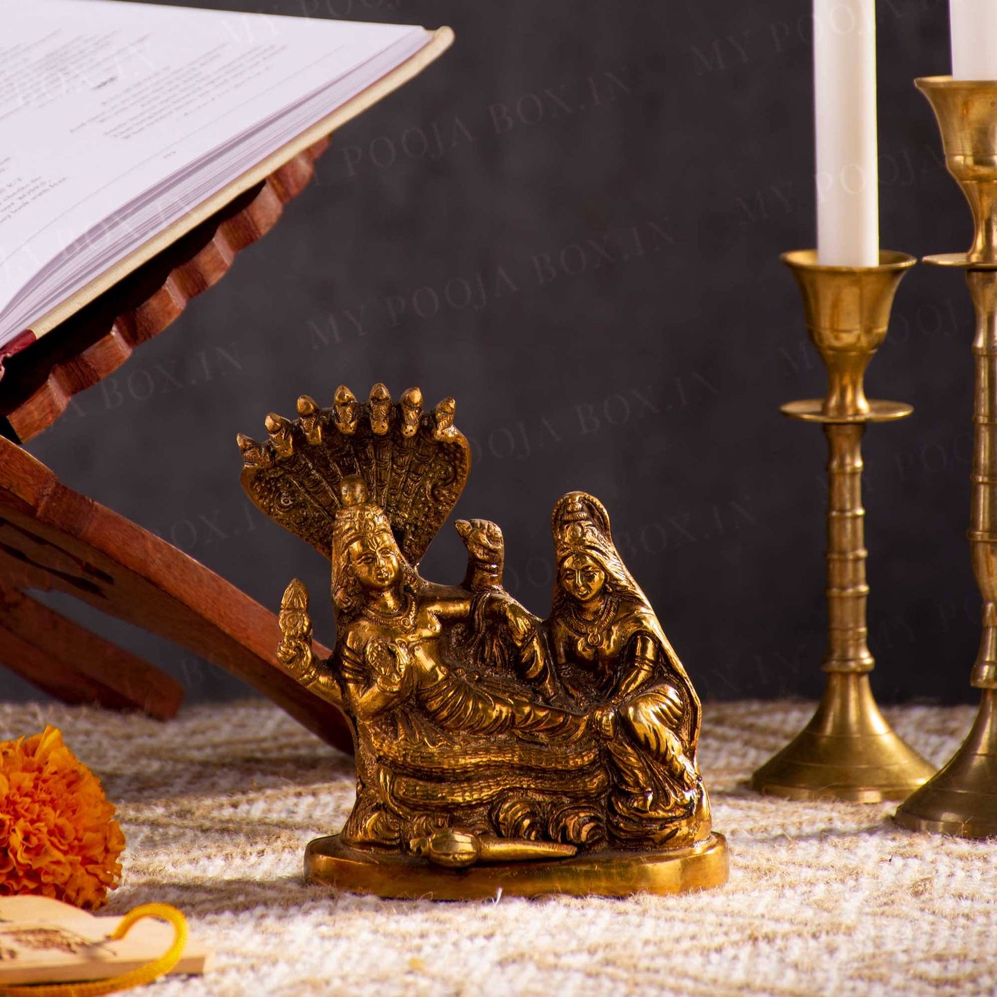 Spiritual Brass Lord Vishnu Idol