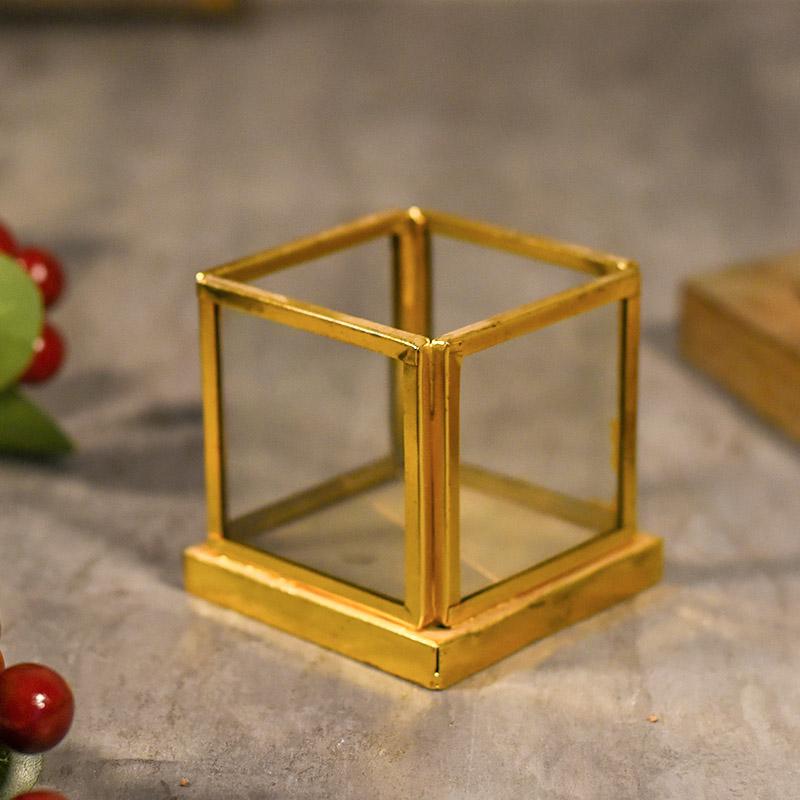 Harmonised Cube Shaped Tea Light Holder