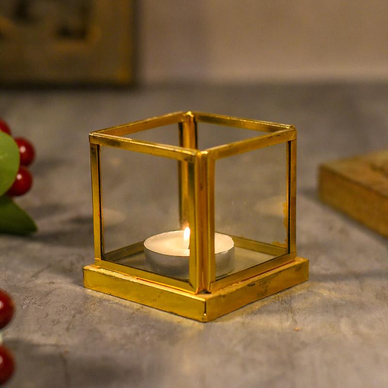 Harmonised Cube Shaped Tea Light Holder