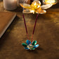 Turquoise Petal Incense Holder