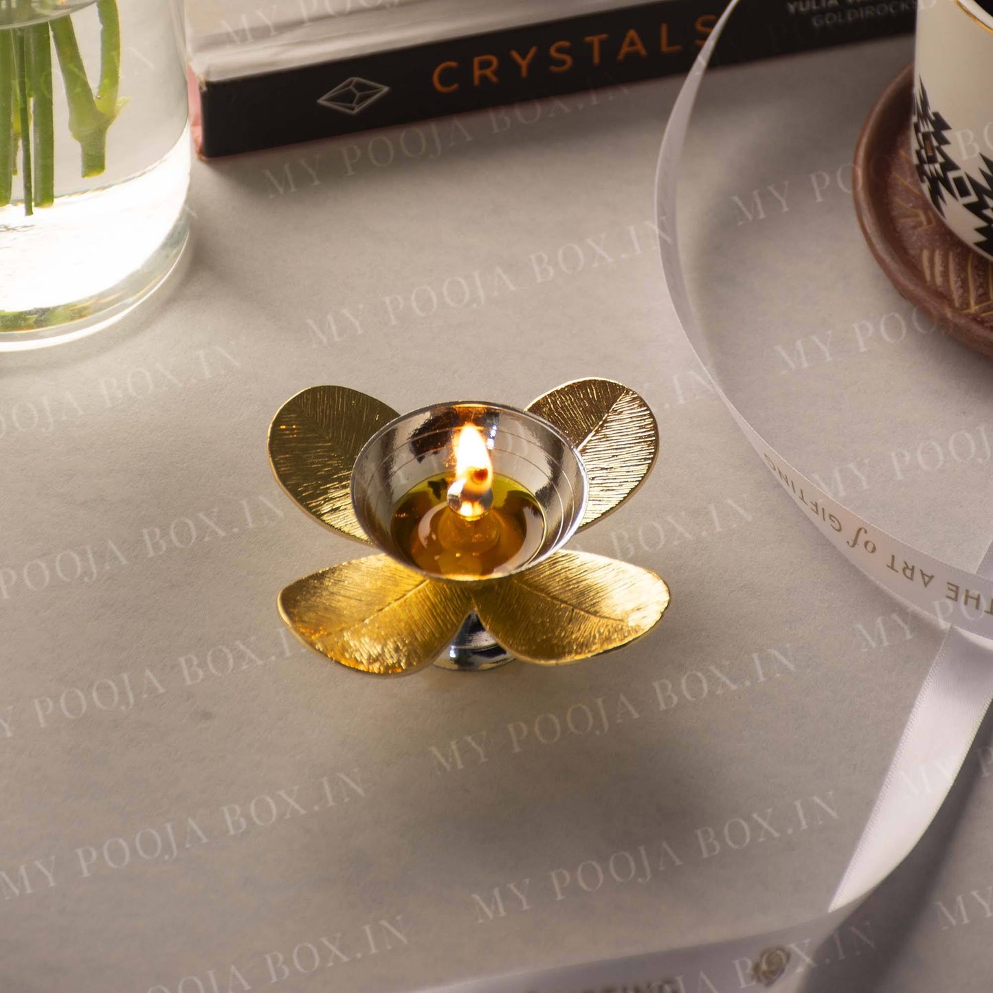 Elegant Floral Akhand Diya