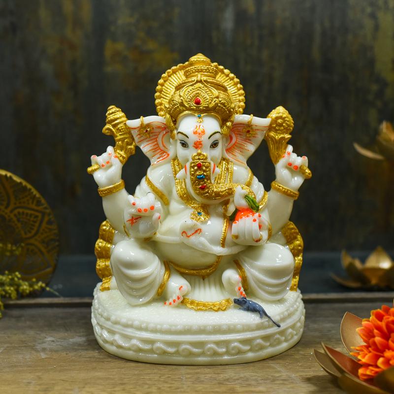 Golden Ivory Ganesha