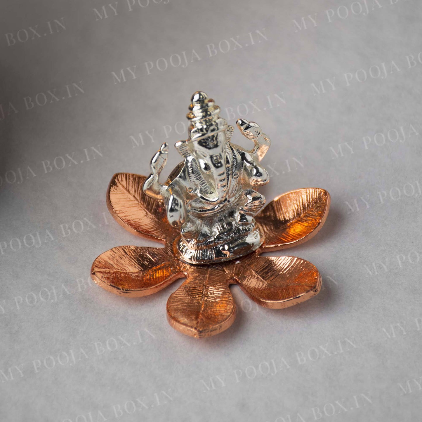 Auspicious Silver Plated Ganesh Laxmi Idol