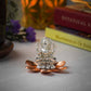 Auspicious Silver Plated Ganesh Laxmi Idol