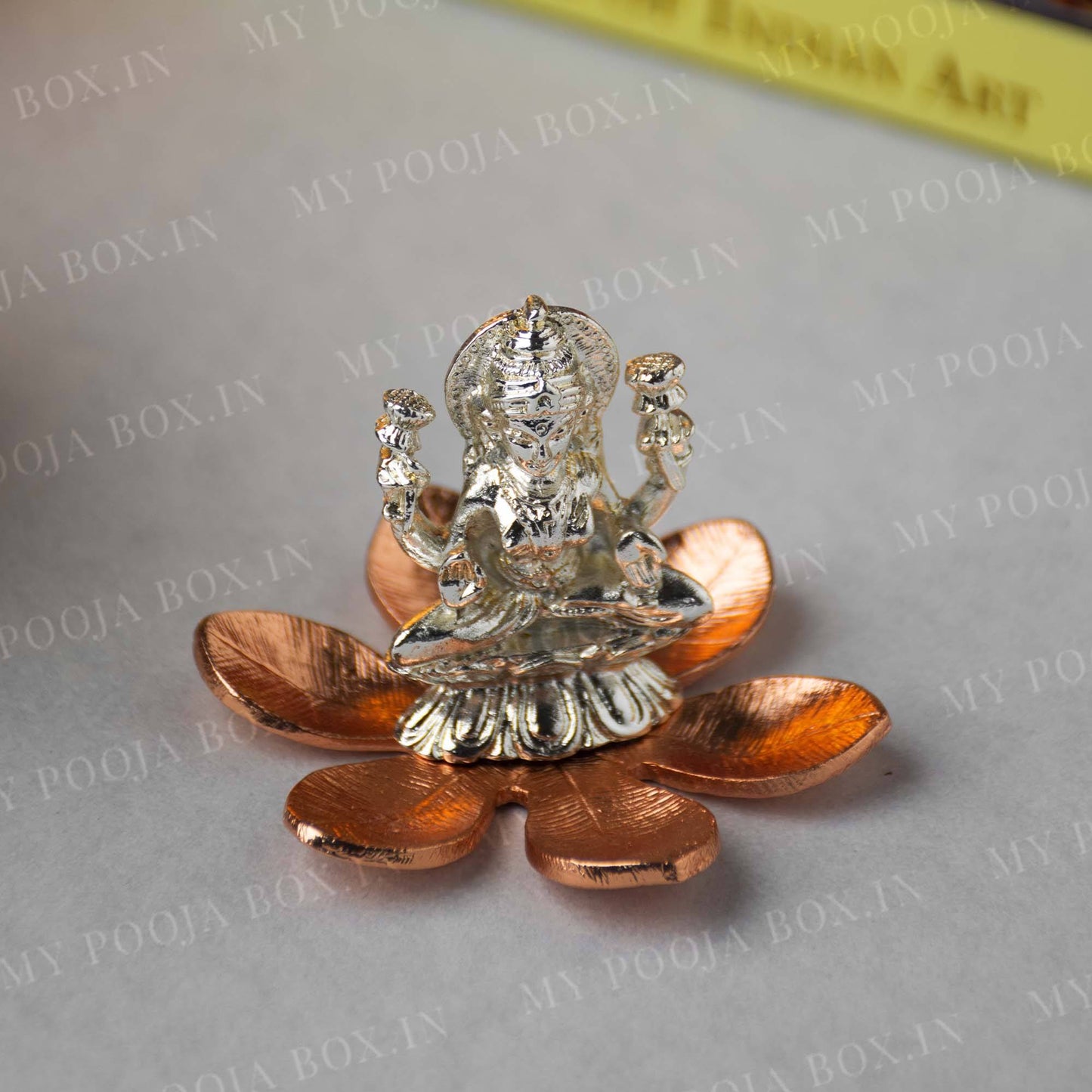 Auspicious Silver Plated Ganesh Laxmi Idol
