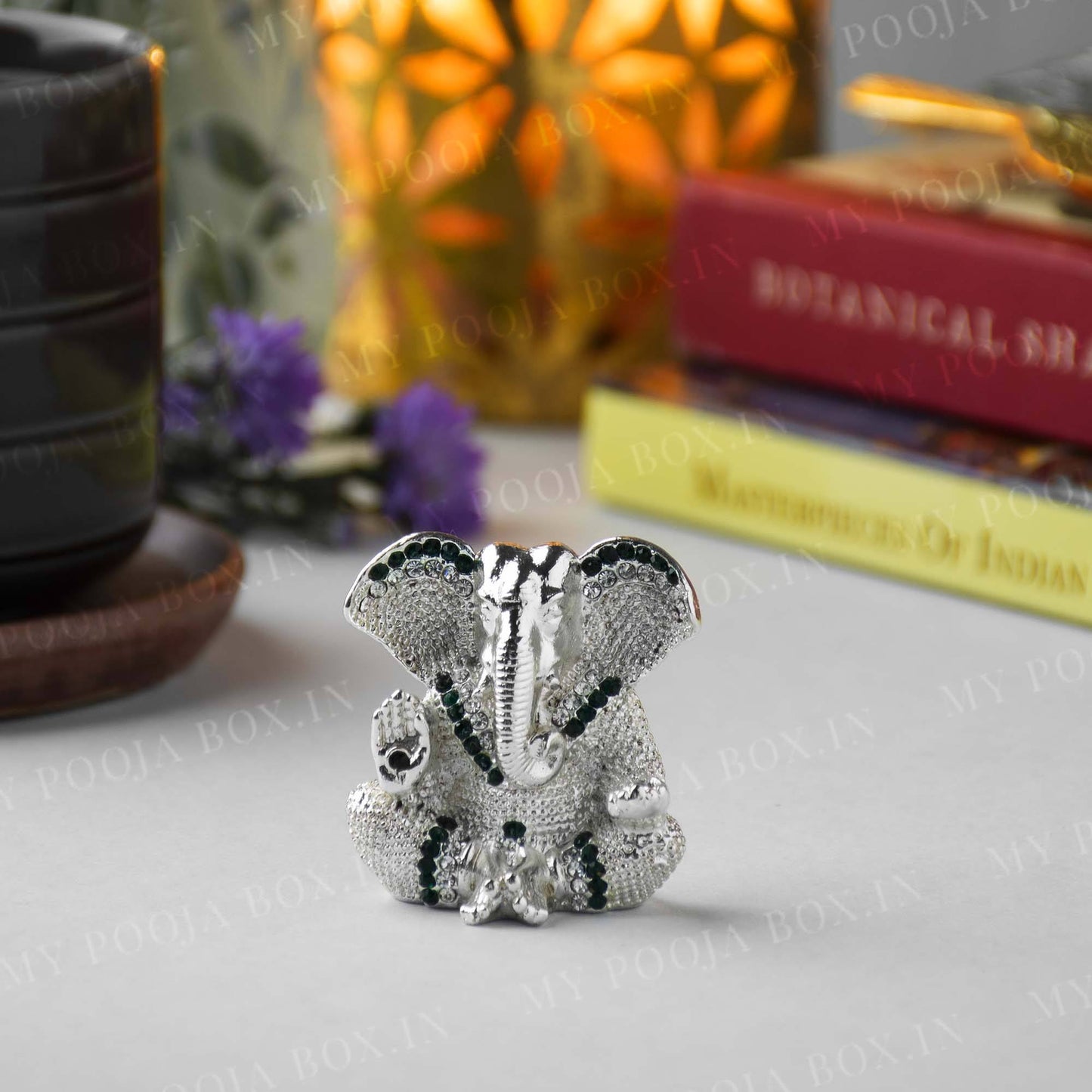 Decorative Silver Plated Ganesha