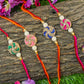 Chic Zari Round Rakhi (Set of 4)