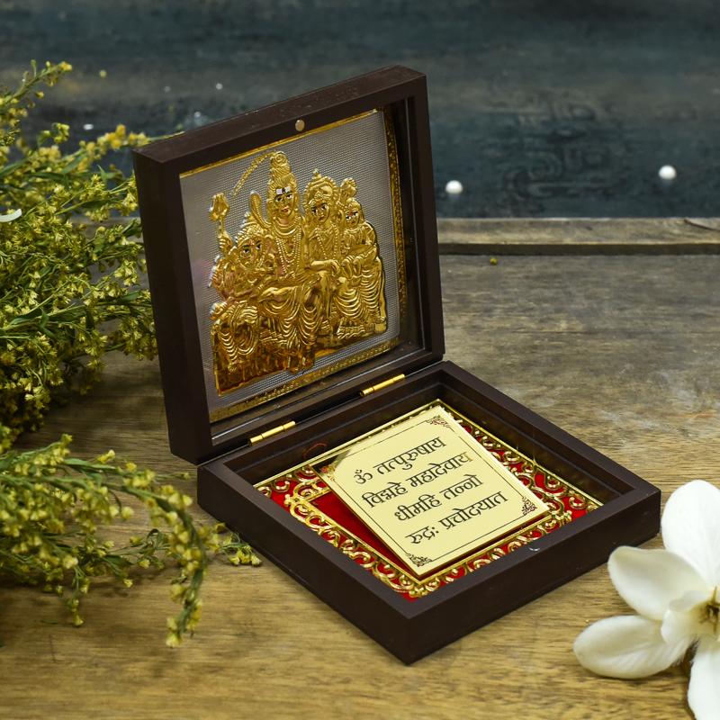 Petite Gold Foil Shiv Parvati Box