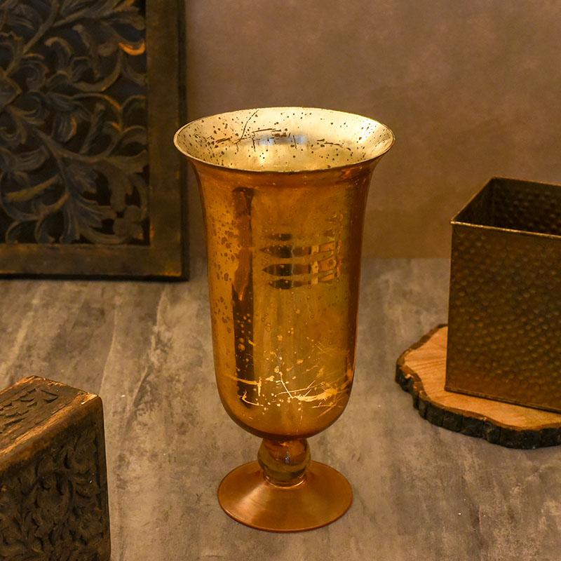Gold Foil Flower Vase