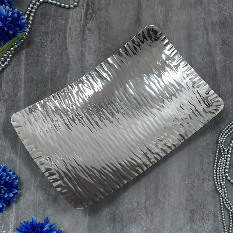 Silver Grey Rectangulater Platter