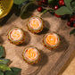 Orange Flower Candle Set