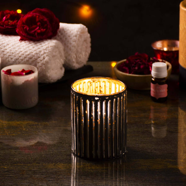 Stripped Sunset Scented Candle Jar