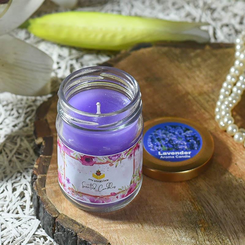 Lovely Lavender Glass Jar Scented Candle