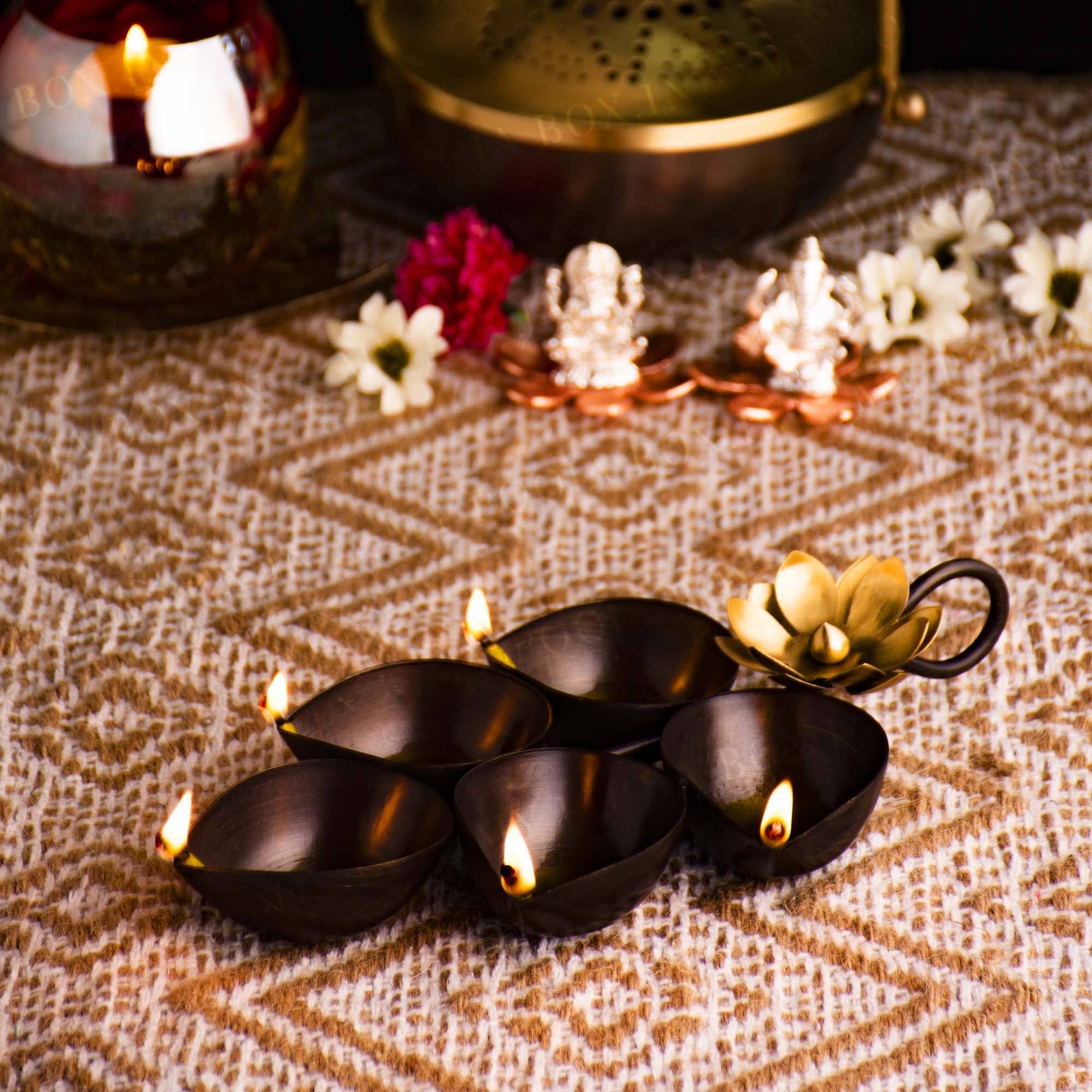 Buy Beautiful Handmade Antique Brass Panchbhooti Aarti Lamp Online In buy-beautiful-handmade-antique-brass-panchbhooti-aarti-lamp-online-in