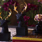 Antique Black Deer Figurine (Set of 2)