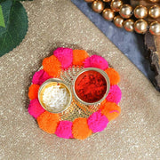 Gorgeous Pom Pom Akshat Roli Platter