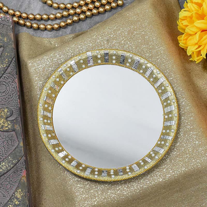 Glittering - Gold Reflective Pooja Thali